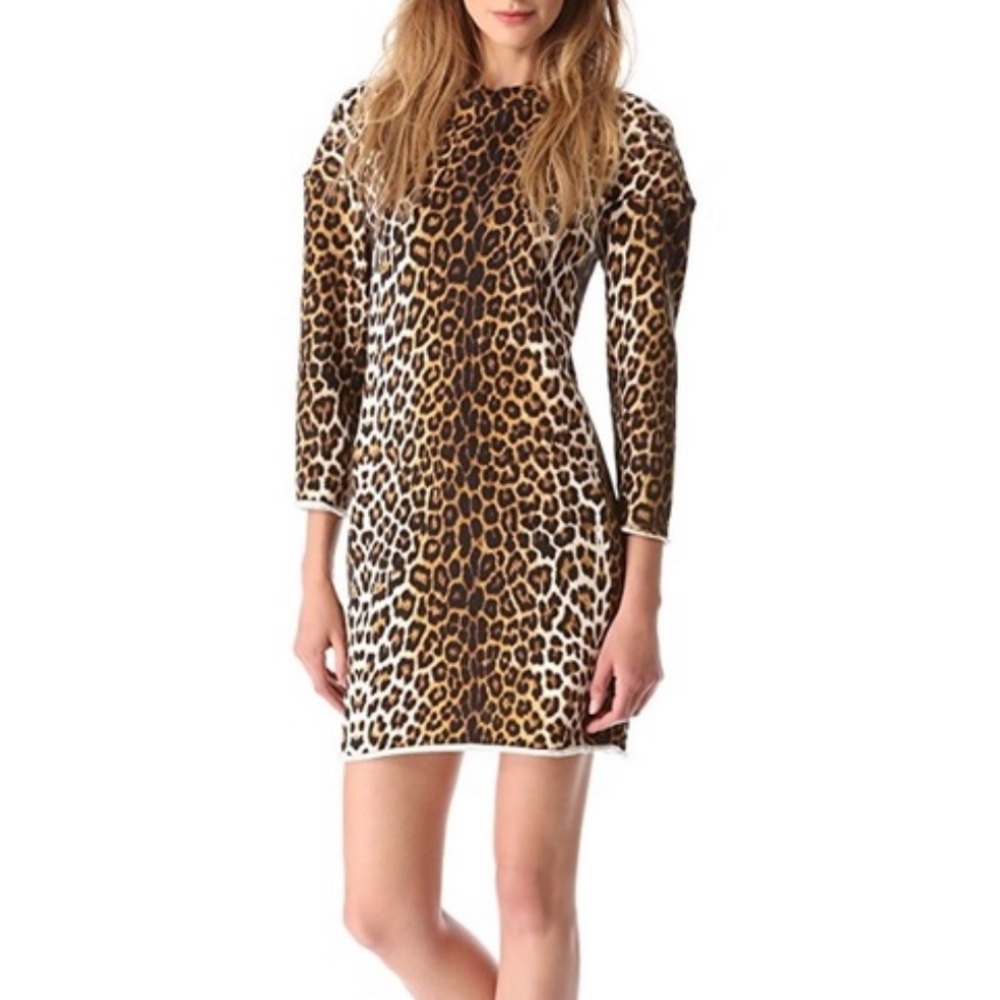 3.1 Phillip Lim Leopard Sweatshirt Dress - US XS